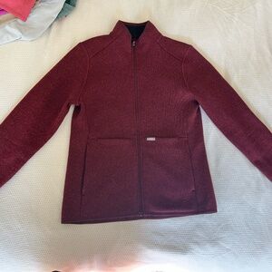 FIGS ON SHIFT SWEATER KNIT SCRUB JACKET M